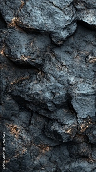 Obraz Stunning Dark Gray Stone Texture, Ideal for Backgrounds and Design Elements