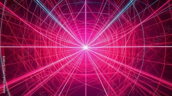 Fototapeta Abstract Digital Tunnel: Futuristic Technology Art