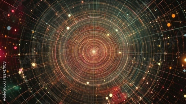 Fototapeta Abstract Technology Art: A Stunning Visual Representation of Data Flow