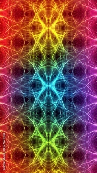 Fototapeta Abstract Rainbow Energy Flow: A Colorful Visual Meditation