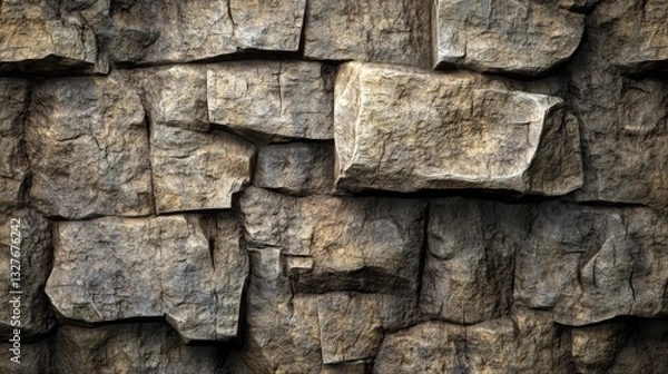 Obraz Detailed Stone Wall Texture: A Stunning Visual for Architecture Projects