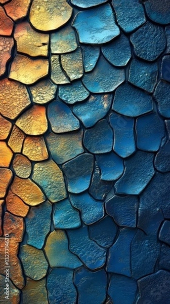 Obraz Stunning Abstract Stone Wall Design with Intricate Patterns