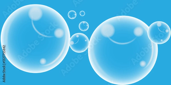 Obraz beautiful bubble background blue and white