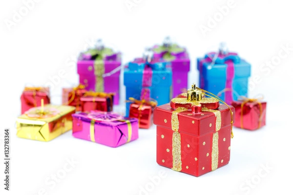 Obraz Gift box on white back ground.