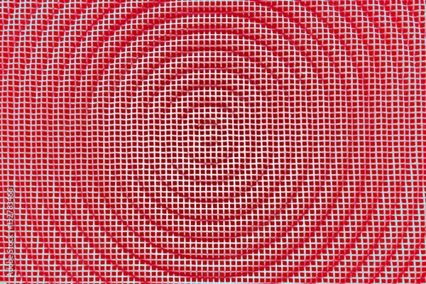 Obraz Metal texture background. Square grid with circle. Retro vintage