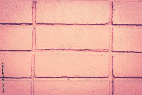 Obraz Background of orange brick wall. Retro vintage filter effect.