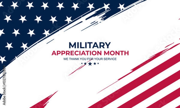 Obraz Happy National Military Appreciation Month Background Design Illustration