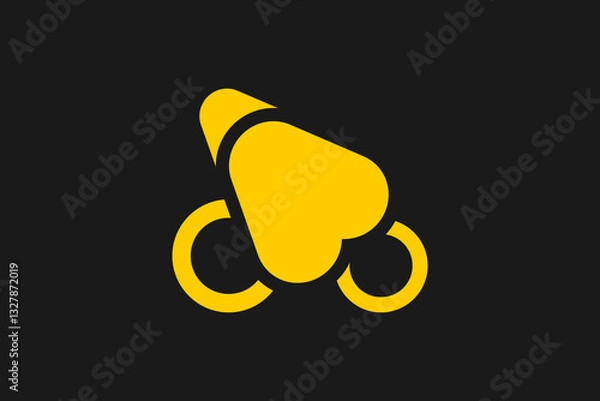 Obraz vector illustration of a silhouette of a hand holding a microphone
