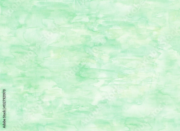 Fototapeta 水彩背景、パステルカラー、緑、黄色