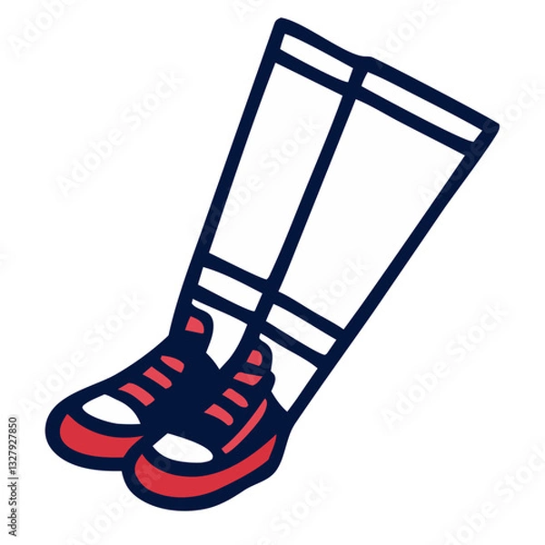 Obraz hand drawn sketch of shoes design illustration