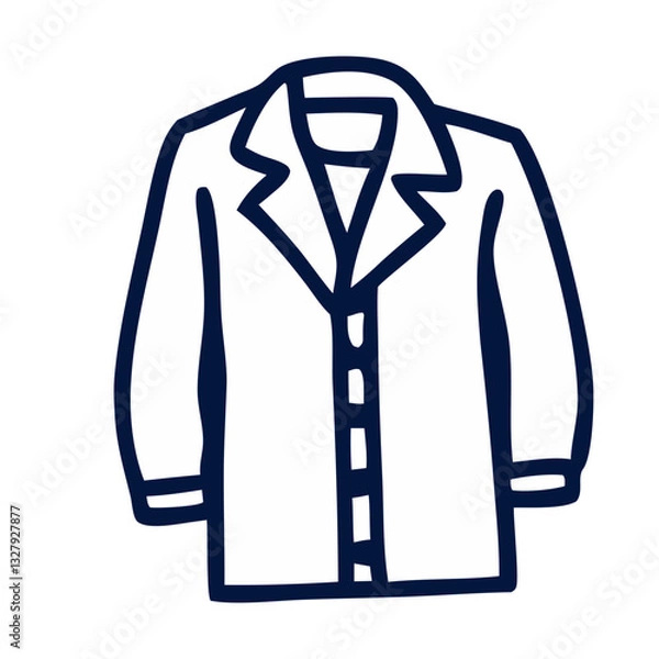 Obraz white lab coat design illustration