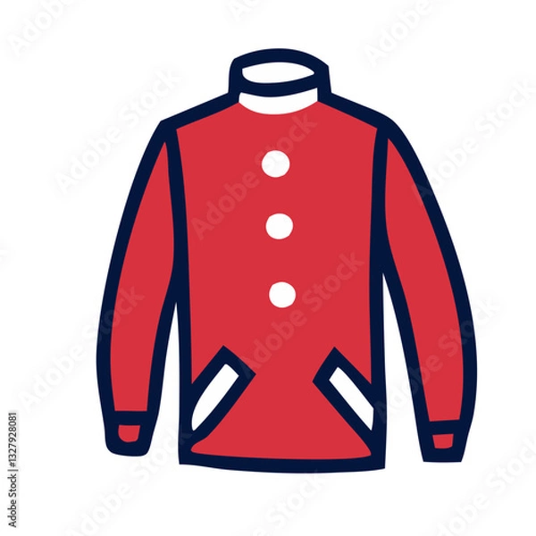 Obraz red jacket design illustration