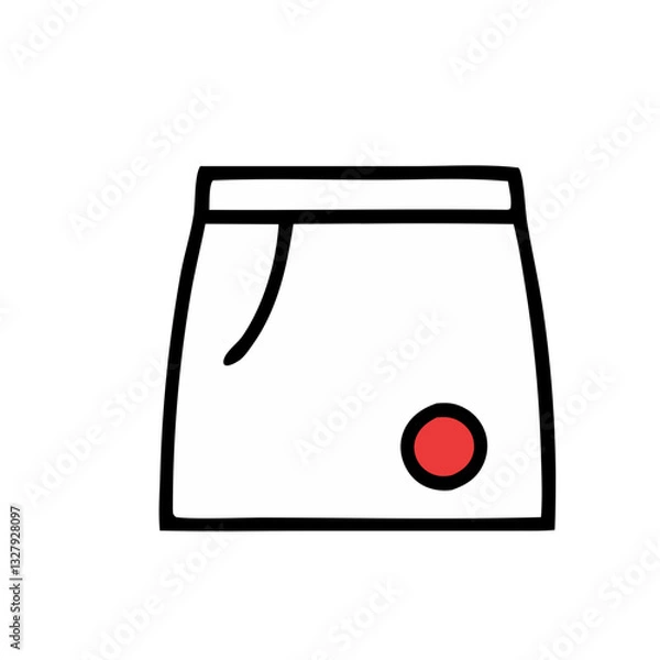 Obraz white shorts design illustration