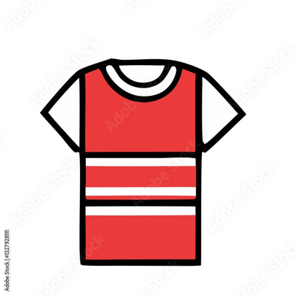 Obraz red t shirt design illustration