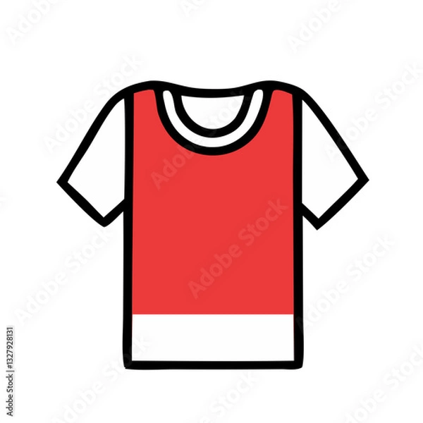 Obraz red t shirt design illustration