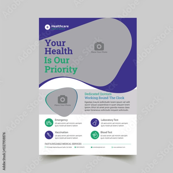 Obraz medical flyer design
