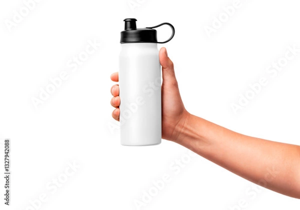 Fototapeta Reusable Water Bottle Held in Hand