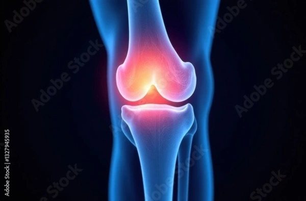Fototapeta x-ray image of knee AP view for detect Osteoarthritis Knee