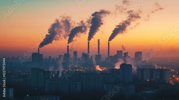 Fototapeta The role of carbon capture in achieving carbon neutrality and reducing emissions.