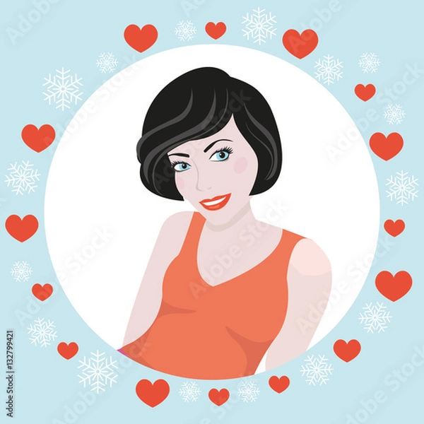 Fototapeta Girl in frame