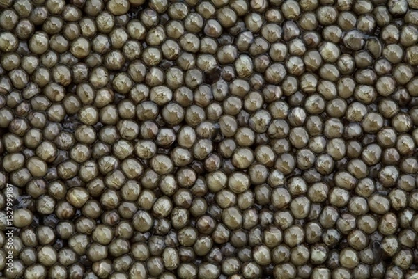 Obraz superior grade black caviar background, macro view