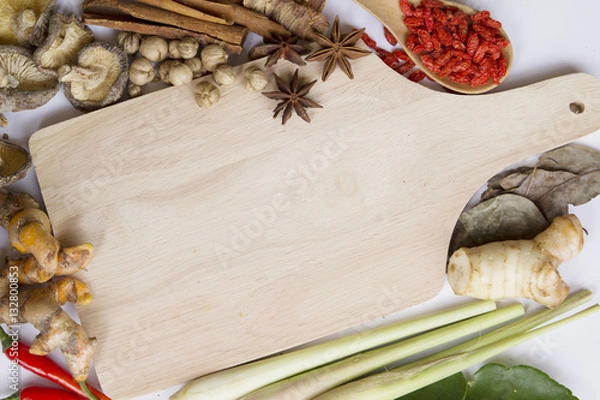 Fototapeta Indian spices and herbs