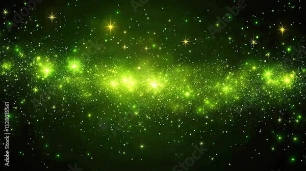 Obraz Green galaxy nebula