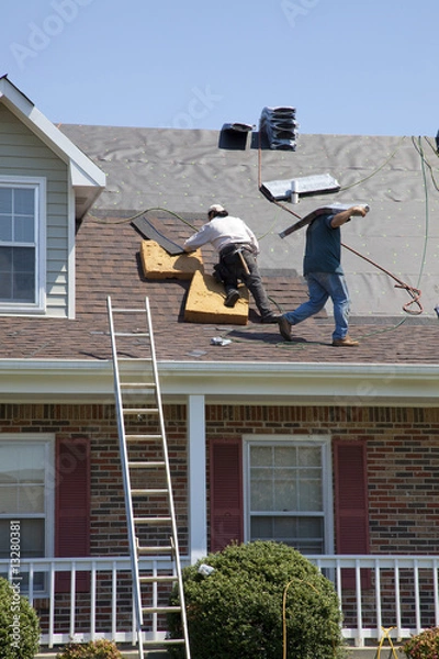 Obraz Roofers working