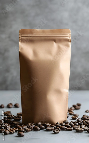 Obraz 24焙煎されたコーヒー豆のパッケージ　Gererated AI