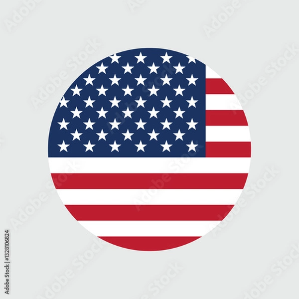 Obraz USA Flag Sphere Vector