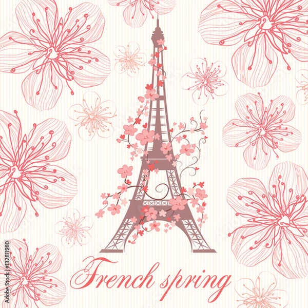 Obraz french spring vector background