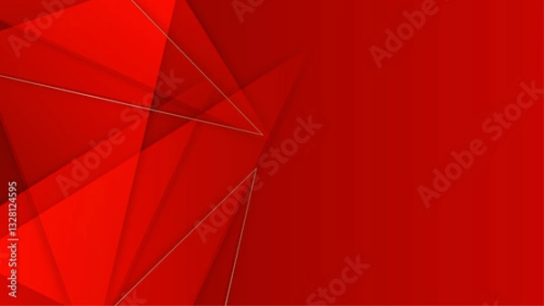 Obraz minimal red triangle geometric abstract background vector illustration