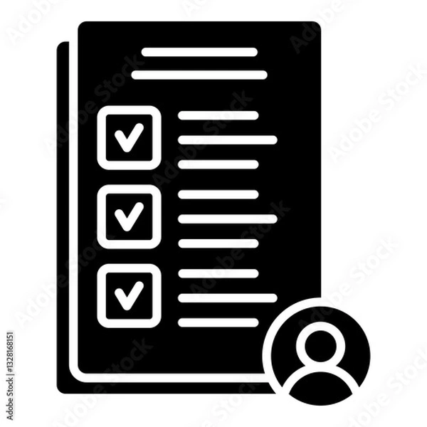 Fototapeta person audit icon