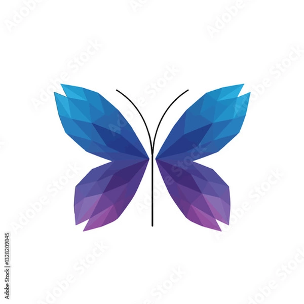 Obraz LOW POLY BUTTERFLY LOGO