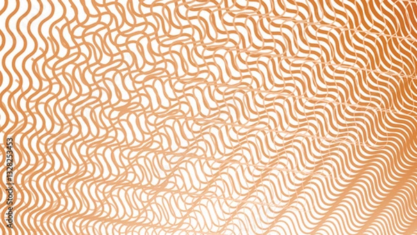 Fototapeta Orange stripes wave pattern background for fabric style