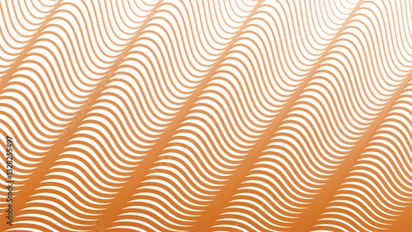 Fototapeta Orange stripes wave pattern background for fabric style