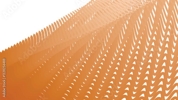 Fototapeta Orange stripes wave pattern background for fabric style