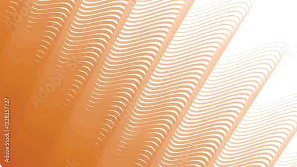 Fototapeta Orange stripes wave pattern background for fabric style