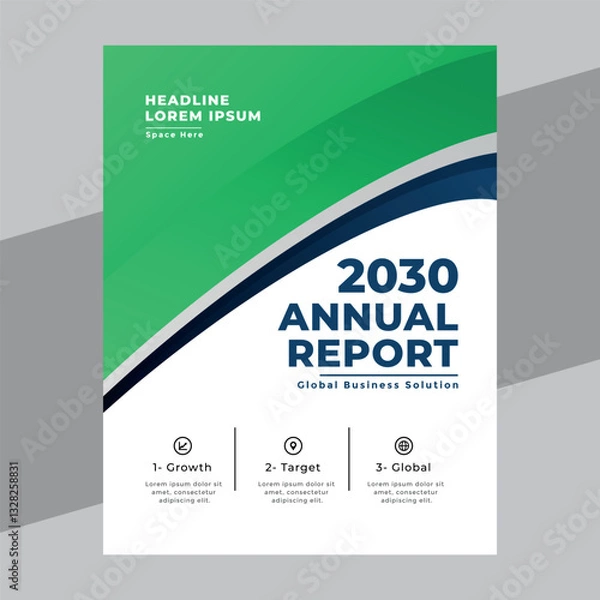 Obraz Annual report template layout, cover design Brochure, magazine, flyer, booklet.