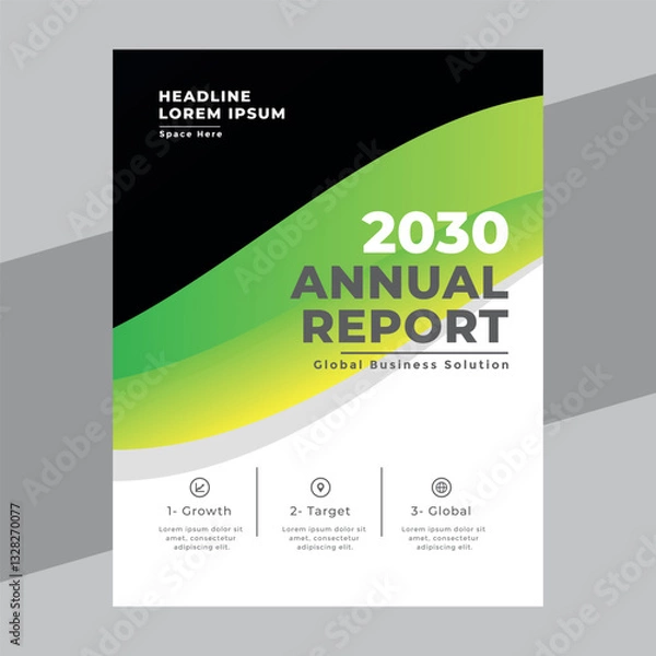 Obraz Annual report template layout, cover design Brochure, magazine, flyer, booklet.