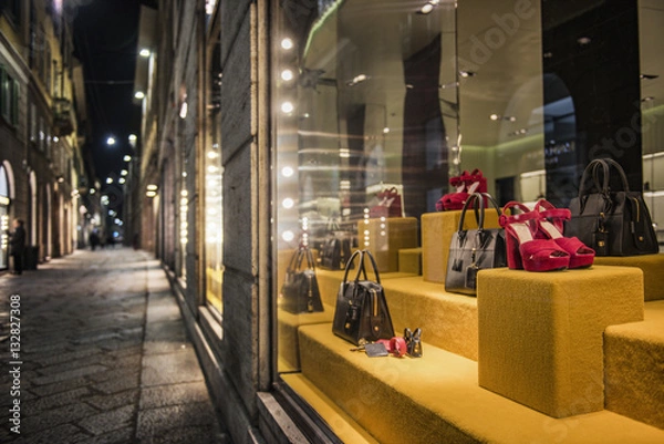 Obraz milan shopping district