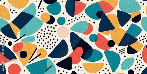 Fototapeta Abstract illustration for printing on wall decorations, fabric pattern, for use in graphics. Oil painting