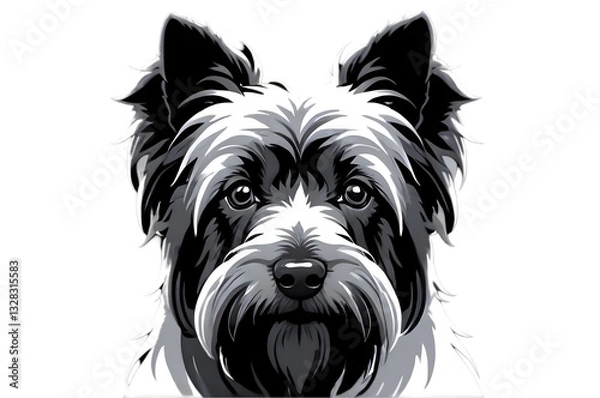 Obraz Cairn terrier portrait digital art studio close-up creative expression