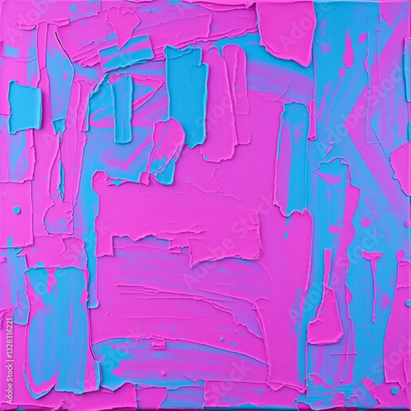 Fototapeta vibrant magenta and teal, resembling an abstract painting background, punk background