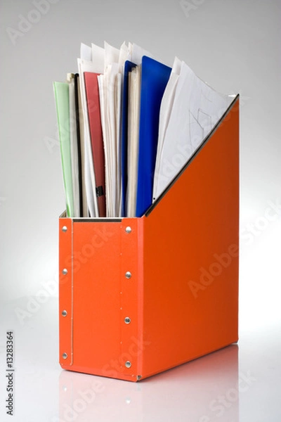 Fototapeta Orange documents folder
