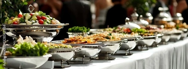 Obraz Exquisite Wedding Reception Buffet Catering Services for Memorable Events