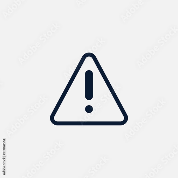 Fototapeta Warning icon simple illustration