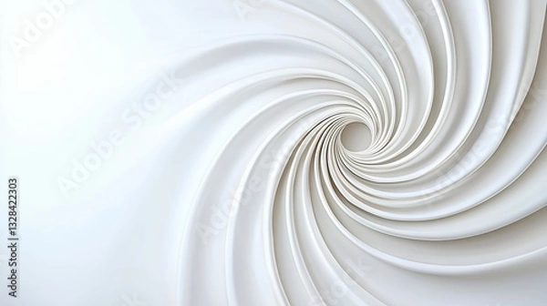 Fototapeta Abstract Spiral Pattern of White Curves on Smooth Background