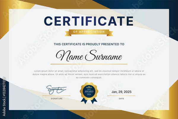 Obraz Certificate Template Design