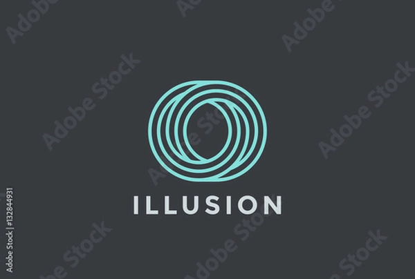 Obraz O letter Logo infinite shape design vector Linear style